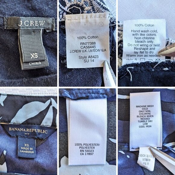 J.CREW & BANANA REPUBLIC Deep Blue Preppy Spring Short Sleeve Tops Set Size XS - Picture 3 of 5